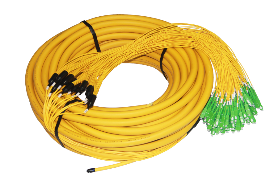 144 Cores SC/APC - SC/APC Pre-terminated Fiber Optical Trunk Cables, Breakout / Fanout Type